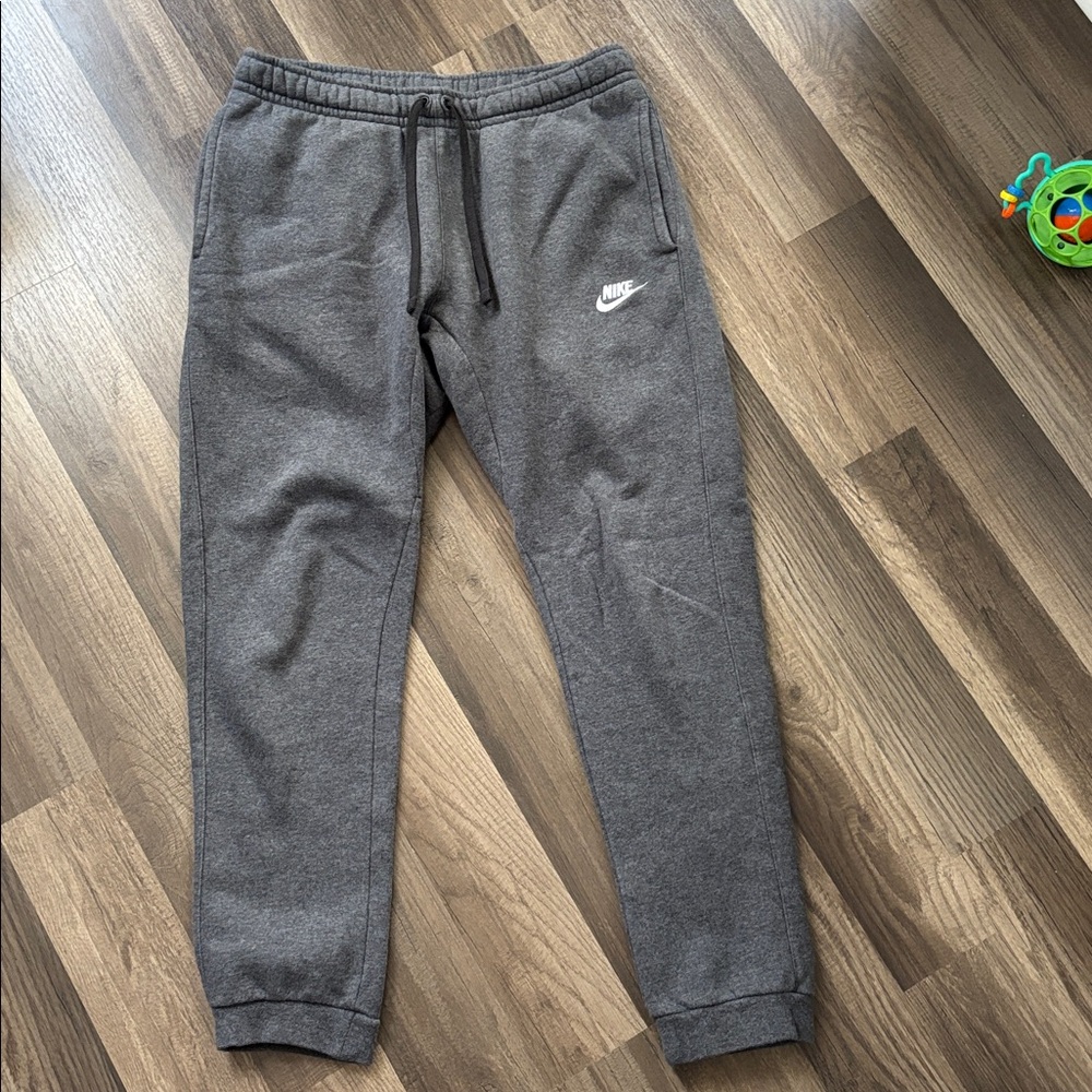 Nike grey Joggers with White Logo